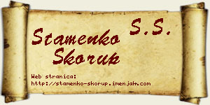 Stamenko Skorup vizit kartica